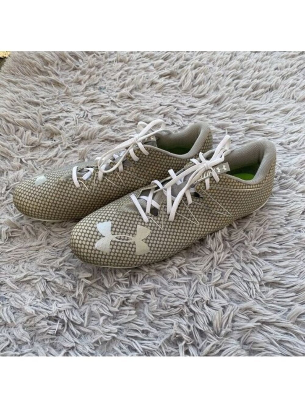 Under Armour UA Nitro Low MC‎ Football Cleats Men’s Size 16 Silver Pre Owned